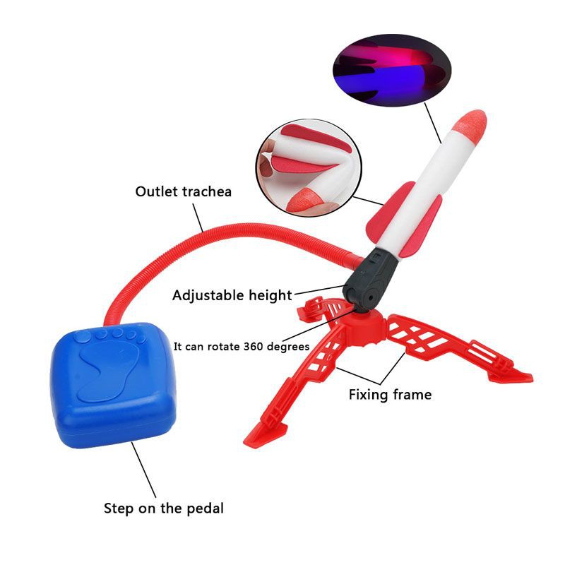 ĐỒ CHƠI VẬN ĐỘNG CHO BÉ - BỆ PHÓNG TÊN LỬA CÓ ĐÈN VUI NHỘN GIÁ RẺ