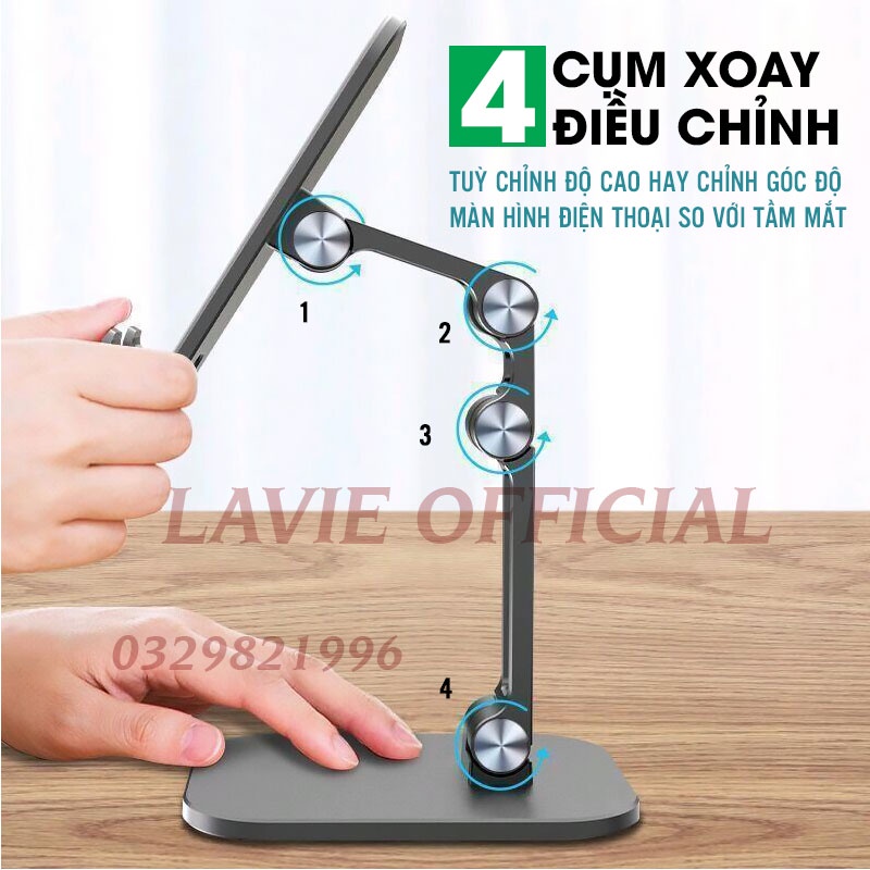 Giá Đỡ Điện Thoại Để Bàn GP - Giá đỡ Máy Tính Bảng Điều Chỉnh Nhiều Góc Độ Xem Phim, LiveStreem, Gọi Video Facetime