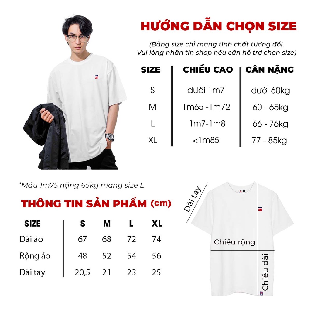 Áo thun nam cổ tròn basic chất cotton dày dặn co giãn 4 chiều form vừa người HIDDLE | H01-T8