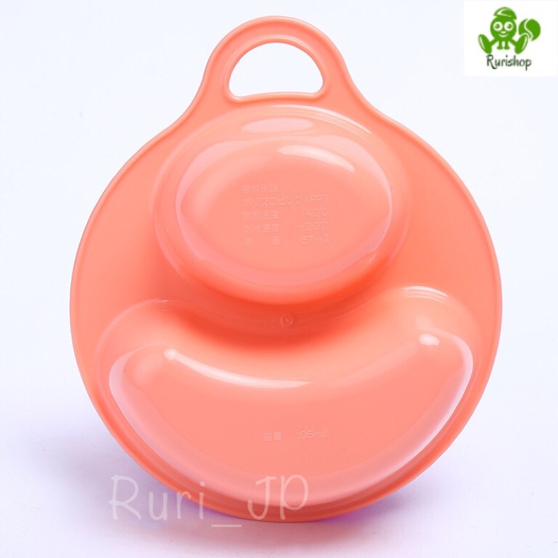 Bát/khay/chén ăn dặm cho bé 2 trong 1_hiệu Inomata Nhật Bản_chia ngăn