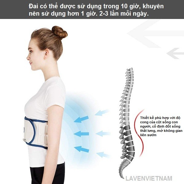 Đai hơi Leamai Y01 hỗ trợ người đau lưng, cột sống, thoát vị đĩa đệm. Đai hơi kéo giãn và đιềυ тяị thoát vị cột sống lư