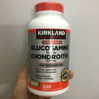 Viên uống bổ khớp Kirkland Glucosamine 1500mg & Chondroitin 1200mg loại 220 viên