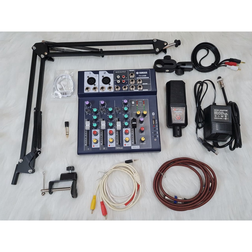 Bộ Mixer karaoke Live Stream Yamaha F4 USB và Micro ALC280.