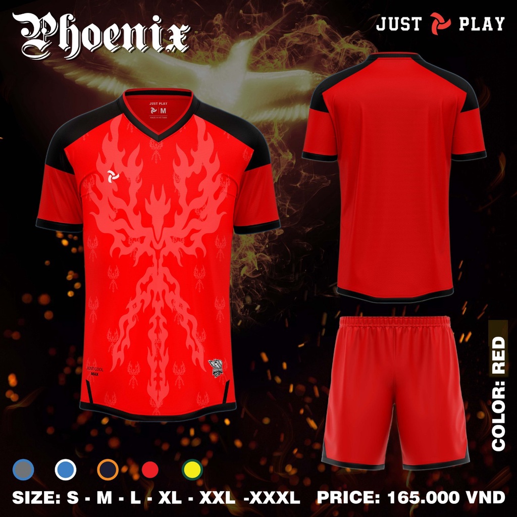 Bộ Quần Áo Bóng Đá Không Logo JP  Phoenix Cao Cấp Mới Nhất