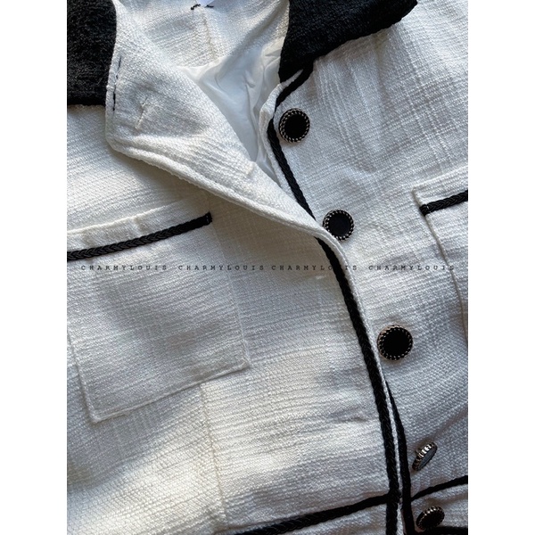 Set Áo Croptop Dạ & Chân Váy Kaki Cao Cấp