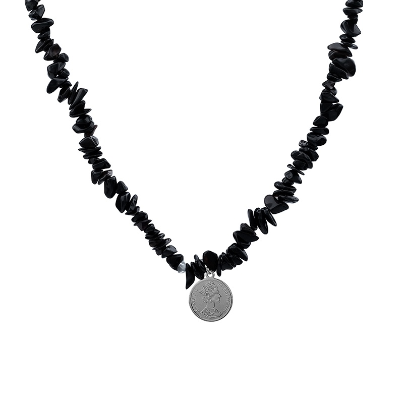 Vòng cổ Màu Đen Phong Cách retro Hàn Quốc Chất Lượng Cao