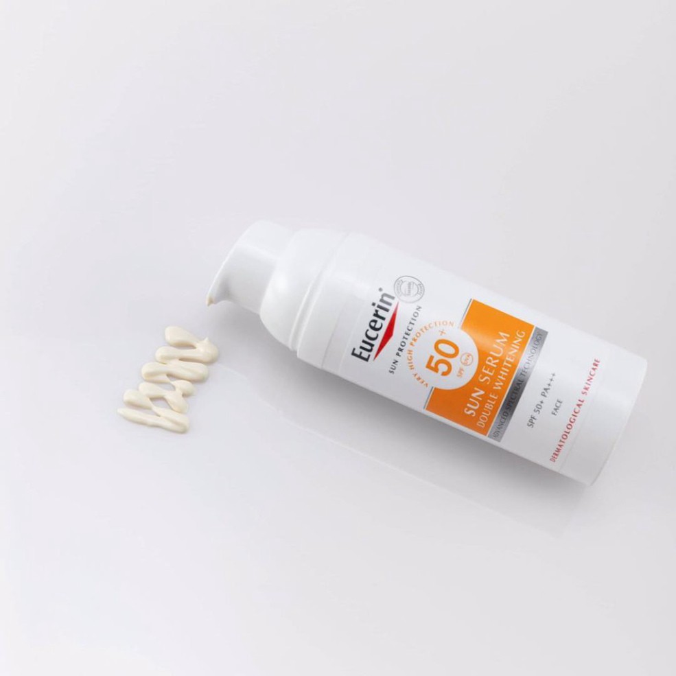 [CHÍNH HÃNG] Tinh chất chống nắng giúp giảm thâm nám, dưỡng trắng da Eucerin Sun Serum Double Whitening SPF50+ 50ml