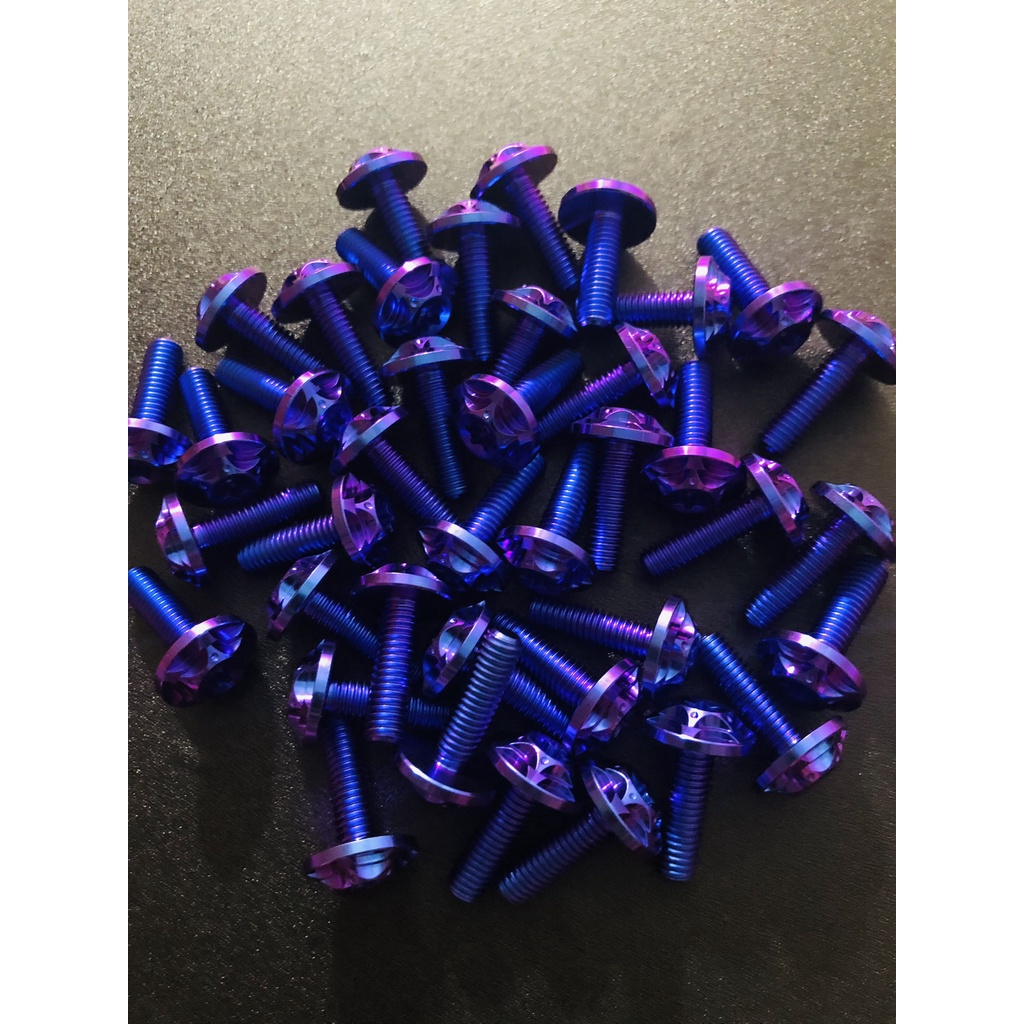 Ốc titan Gr5 6li 6l20 mẫu 2 tầng gắn dàn áo các loại xe