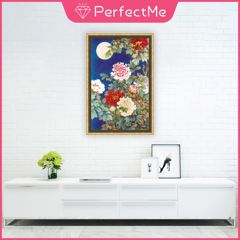 Bộ Tranh Đính Đá 5D Tự Làm 40x60CM 60x90cm Hình Hoa Mẫu Đơn