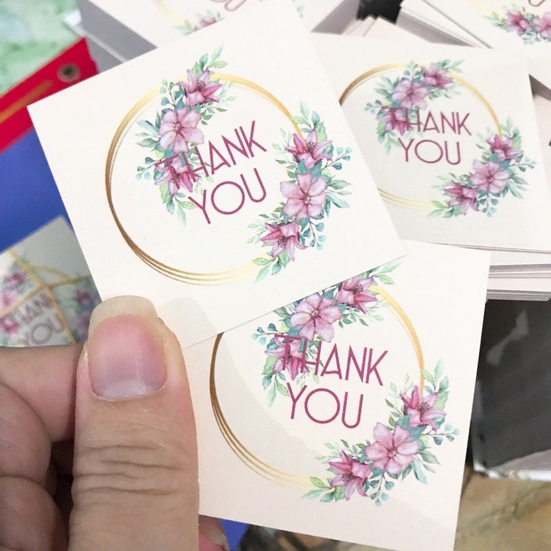 Thiệp cảm ơn, card thank you 100 cái