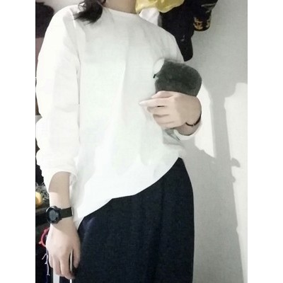 Combo áo thun trơn và quần kaki baggy phong cách basic