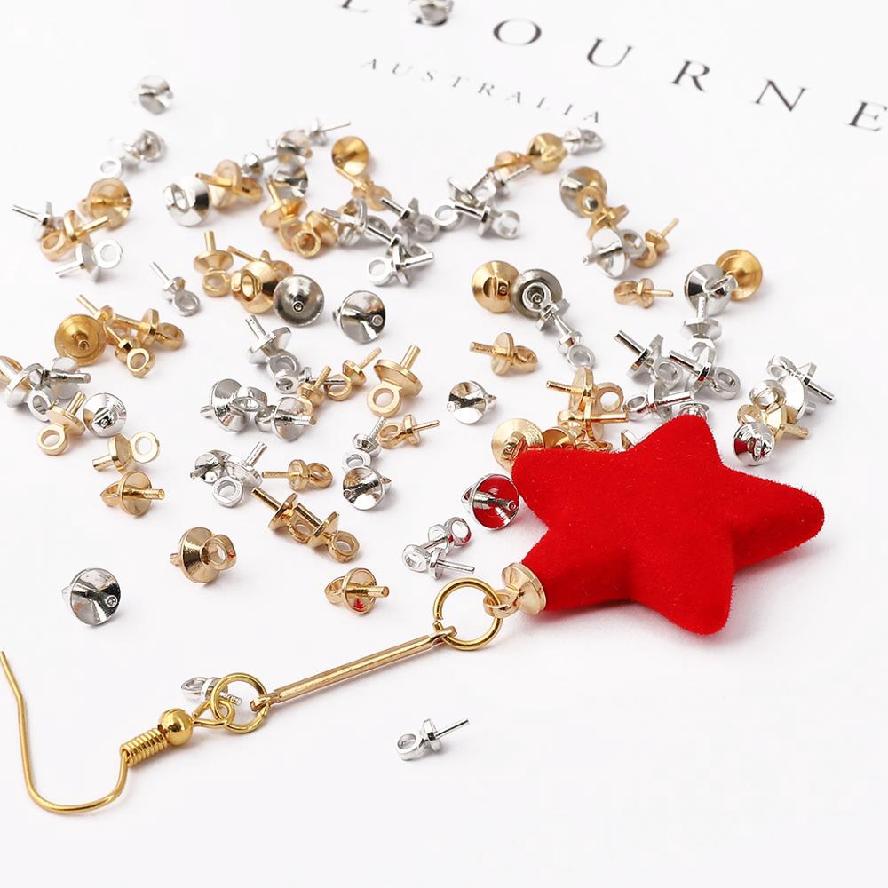 Set 50 phụ kiện chốt chặn mặt dây chuyền bằng đồng dùng làm trang sức diy