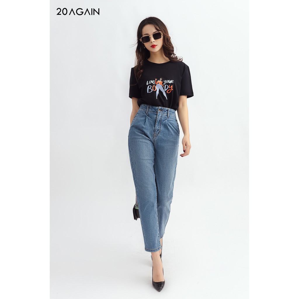 Quần jean baggy chiết ly QBA0065 20AGAIN