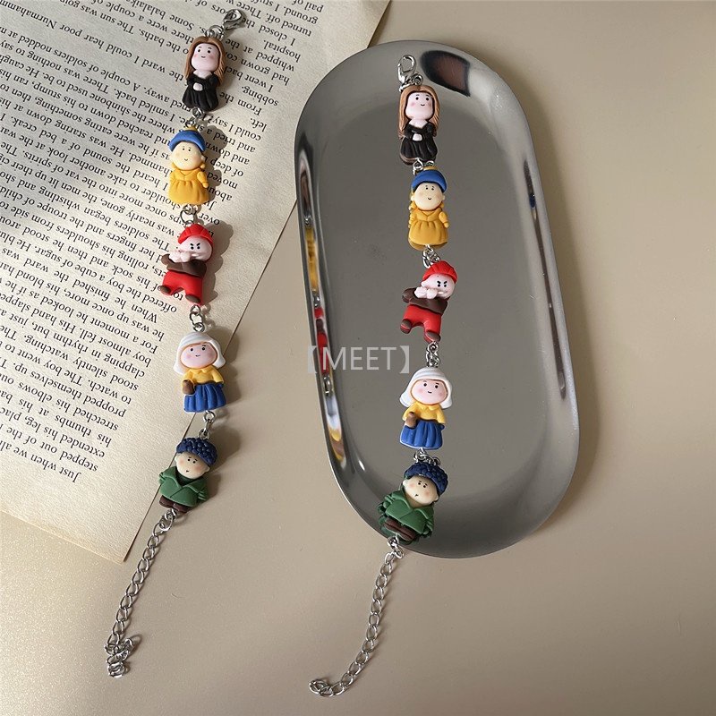 1 Vòng Tay Resin Hình Cô Gái Hoạt Hình 3D DIY
