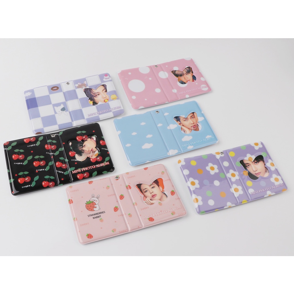Giá Đỡ Ảnh 3 Inch Mini Kèm 20 Tấm Thẻ LOMO Hình Bươm Bướm Độc Đáo