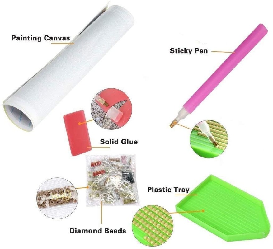 Bộ Tranh Đính Đá 5d Tự Làm Hình Voi 30x40cm