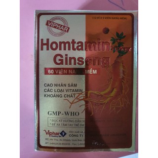 Homtamin Ginseng hộp 60 viên Vinaphar