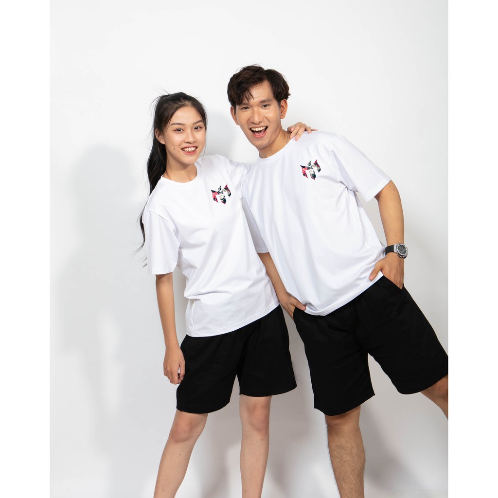 Áo thun unisex form rộng tay lỡ Phông Nam Nữ Midori lồng hoa Local Brand Mi Midori