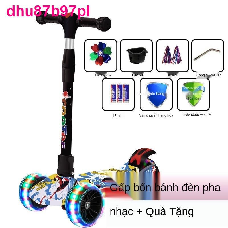 xe tay ga trẻ em 1-2-3-6-8-14 tuổi yo-yo ô tô bé trai và gái Scooter đơn