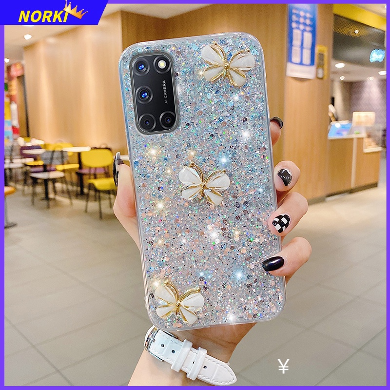 Ốp Điện Thoại Silicon Mềm Hình Bướm 3d Phối Kim Tuyến Cho oppo reno 10 10pro 8t 8 8z 7 7z 6 6z 5 5pro 5f reno 4 4f