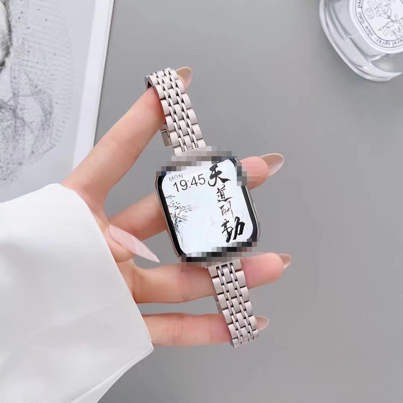 Dây Đeo Bằng Thép Không Gỉ Mỏng Cho Đồng Hồ Thông Minh apple watch 7 6 se 41mm 45mm 40mm 44mm iwatch 5 3 38mm 42mm