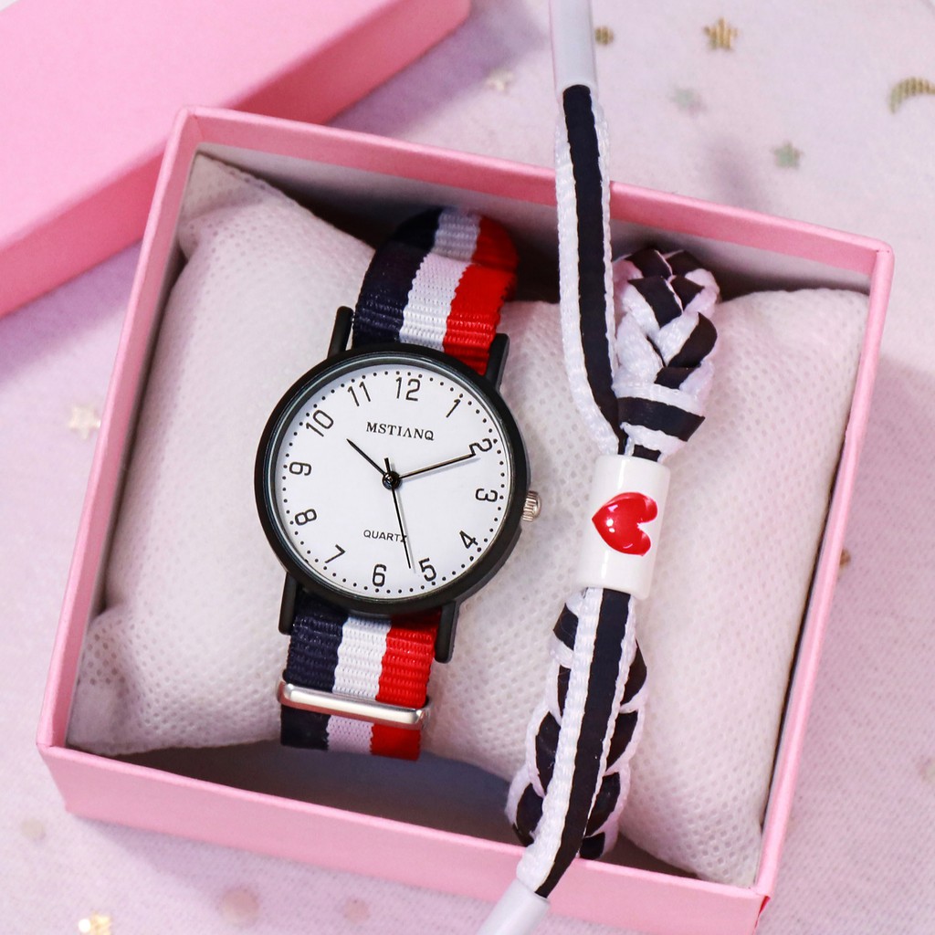Đồng hồ nữ thời trang Mstianq MS06 dây dù cực bền mặt số tuyệt đẹp, trẻ trung, cá tính | BigBuy360 - bigbuy360.vn