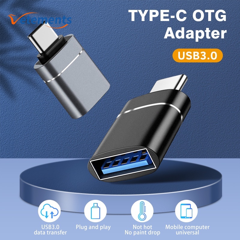 Đầu chuyển đổi USB-C OTG Type-C sang USB 3.0 tương thích với laptop và điện thoại
