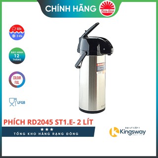 Phích Đựng Nước Rạng Đông 2 Lít Phích Giữ Nhiệt Dạng Cần Bơm,Thân Inox Cao Cấp, Đế Xoay 360 Model RD 2045 ST1E