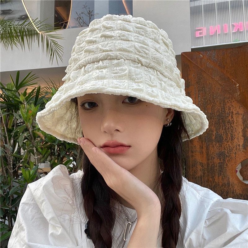 Mũ Nón Bucket Vải Nhún Ô Vuông Phong Cách Hàn Quốc Hot Trend 2023