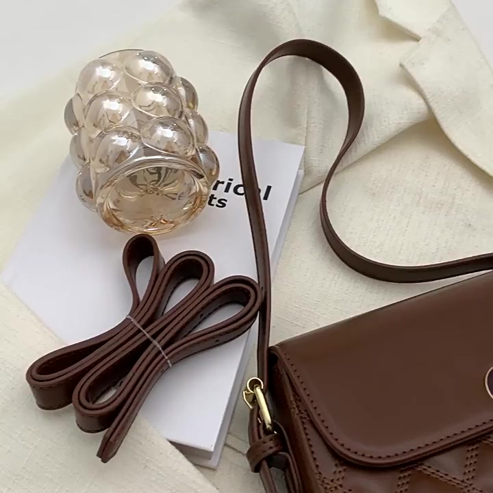 Túi xách nữ đeo vai chéo full box kẹp nách dáng bầu thiết kế ô trám túi sách nữ đẹp size 22 có hộp công sở 7K STORE TX15 | BigBuy360 - bigbuy360.vn