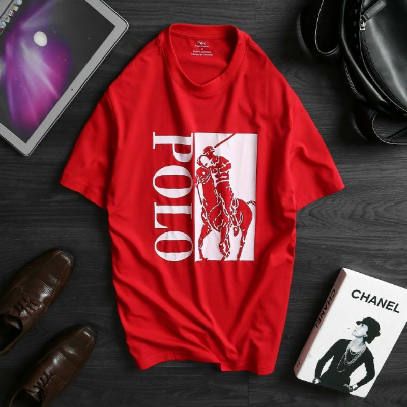 Áo thun cổ tròn in polo