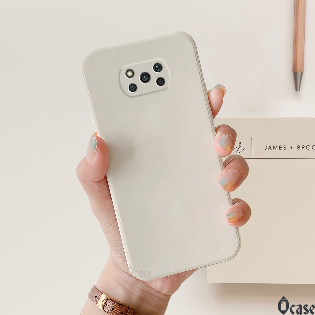 Ốp lưng Xiaomi Poco X3 / X3 NFC in hình gấu cạnh viền vuông có bảo vệ camera