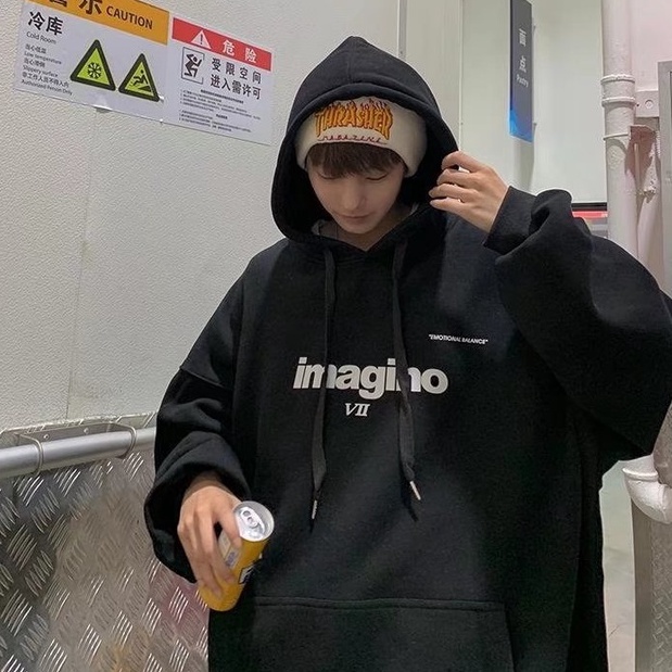 Áo Hoodie In Chữ Alphbet Phong Cách Hàn Quốc Thời Trang Cho Nam áo hoodie nam hoodie hàn quốc Áo nỉ nam nữ mới sục nữ thời trang Áo trùm