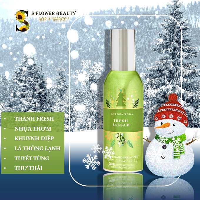 [Nhiều Hương] ❄️ BST WINTER | Xịt Khử Mùi Thơm Phòng Bath &amp; Body Works Concentrated Room Spray (42.5g)