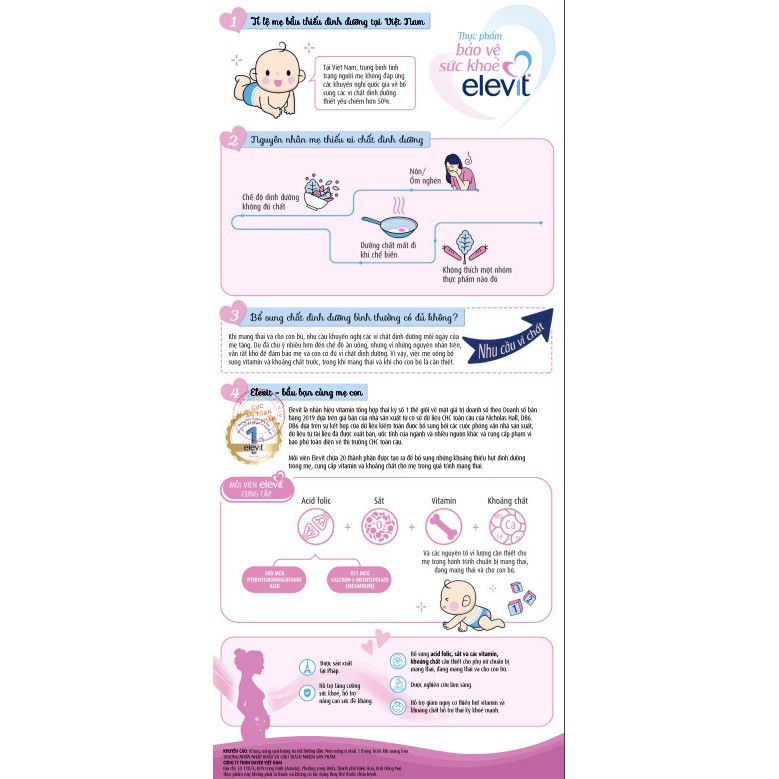 [Date 2024] Vitamin tổng hợp cho bà bầu Elevit 100 viên 100 ngày | Thế Giới Skin Care