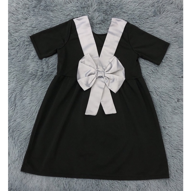 Đầm nơ thun cotton