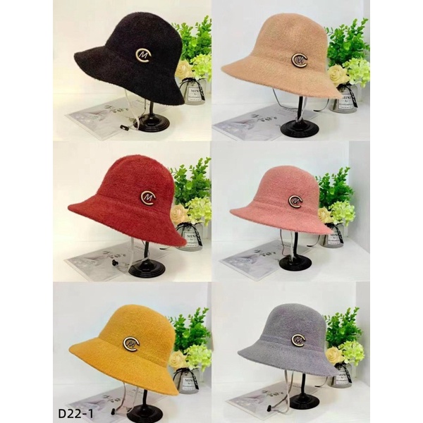 Mũ vành len lông chồn nhung cao cấp cho nữ