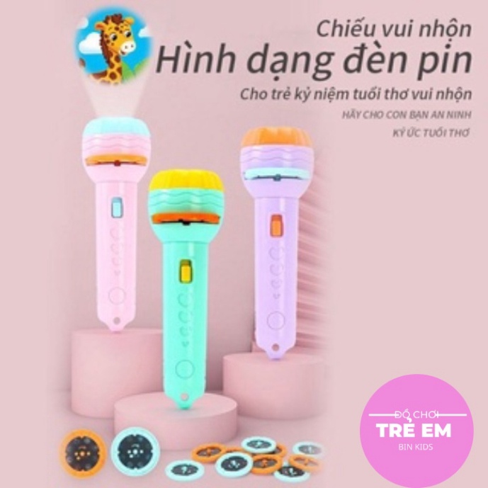 Đèn pin chiếu với 3 tấm pin cho bé thoả thích khám phá hoa quả, động vật, côn trùng, phương tiện, siêu nhân