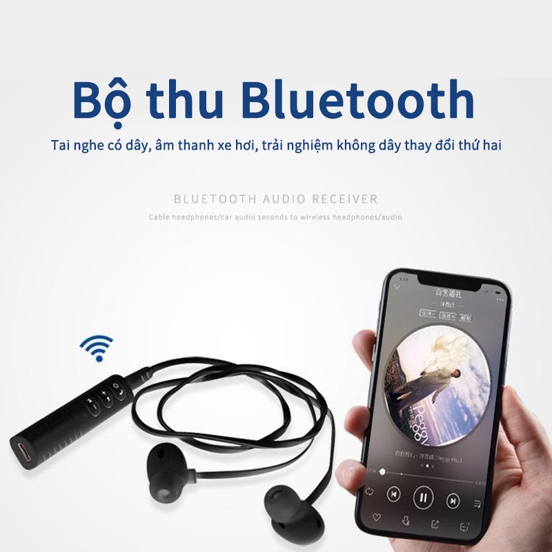 Bộ thu tín hiệu âm thanh không dây kết nối Bluetooth 3.5mm BT450 AUX cho xe hơi SUNhai