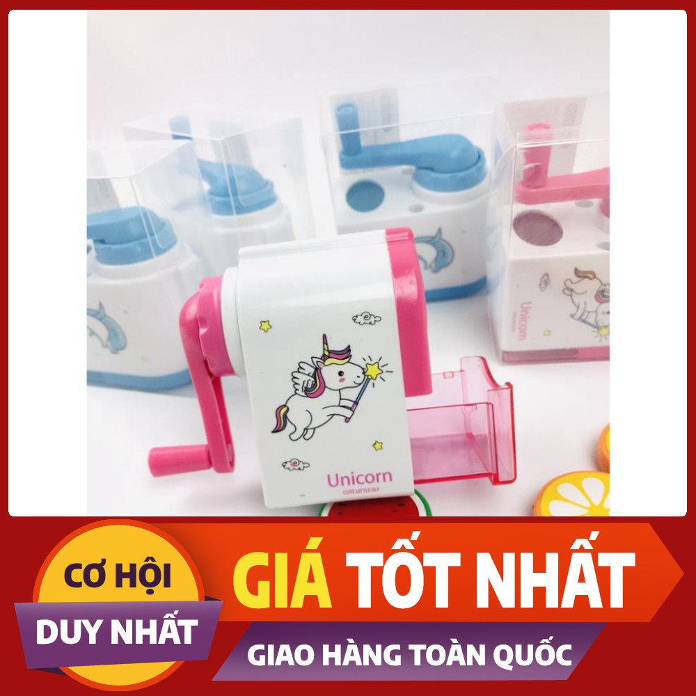 [TRỢ GIÁ] Gọt bút chì quay tay, gọt bút chì có tay quay in hình ngộ ngĩnh_hàng cao cấp bền rẻ