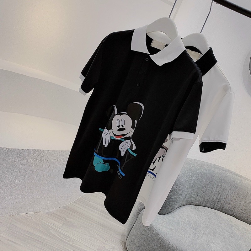 Áo Polo Nữ Hoạ Tiết Mickey Datas.co ❤️ Áo Thun Nữ Có Cổ Mickey