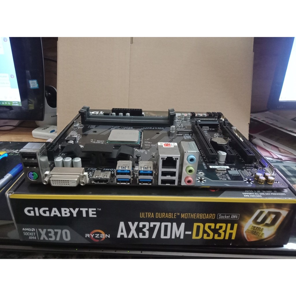 Mainboard GIGABYTE GA-AX370M-DS3H lắp cho CPU AMD. Main GIGABYTE X370M DS3H