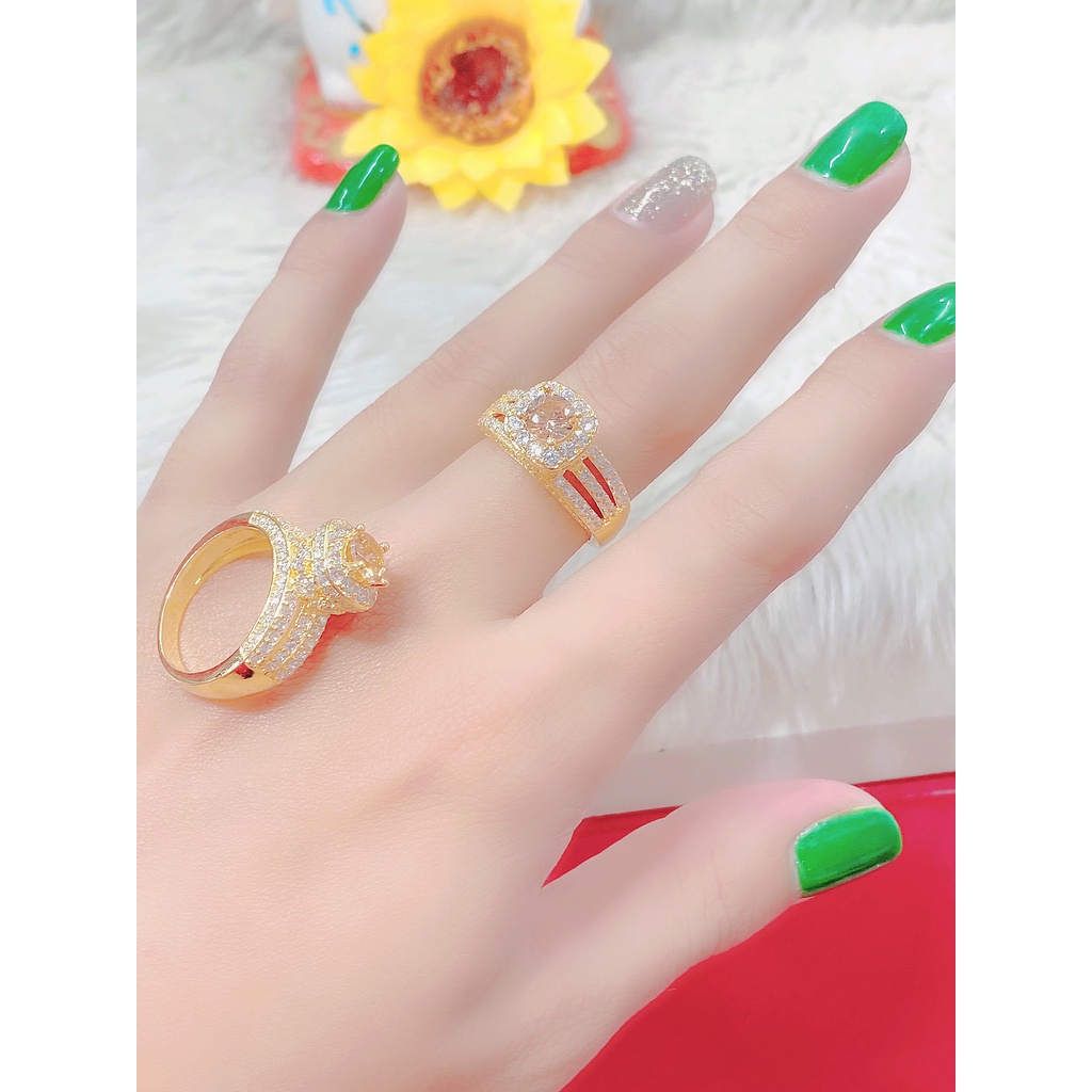 UHA - Nhẫn nữ mạ vàng 18k đính đá CZ N710 ( giá tốt nhất )
