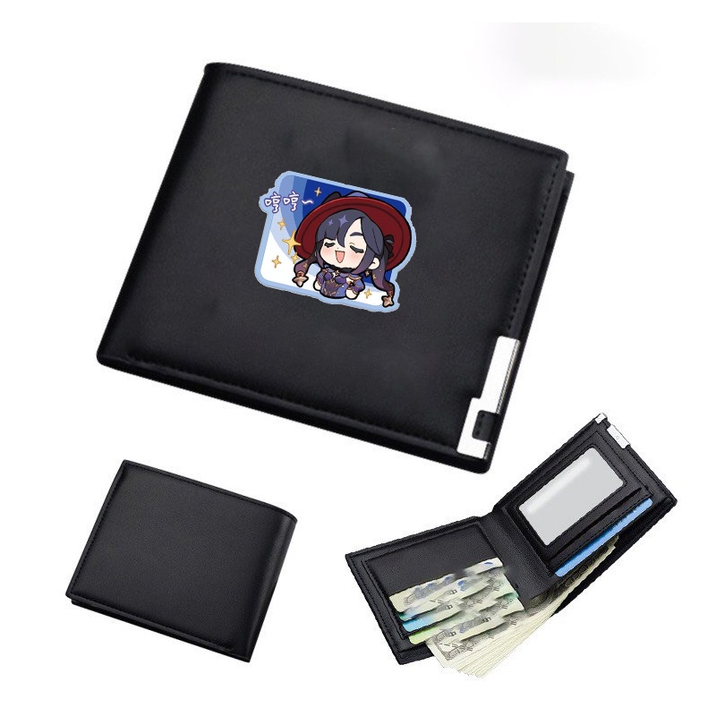 Ví da cầm tay nam nữ in hình NHÂN VẬT GENSHIN IMPACT game chibi anime thời trang M2