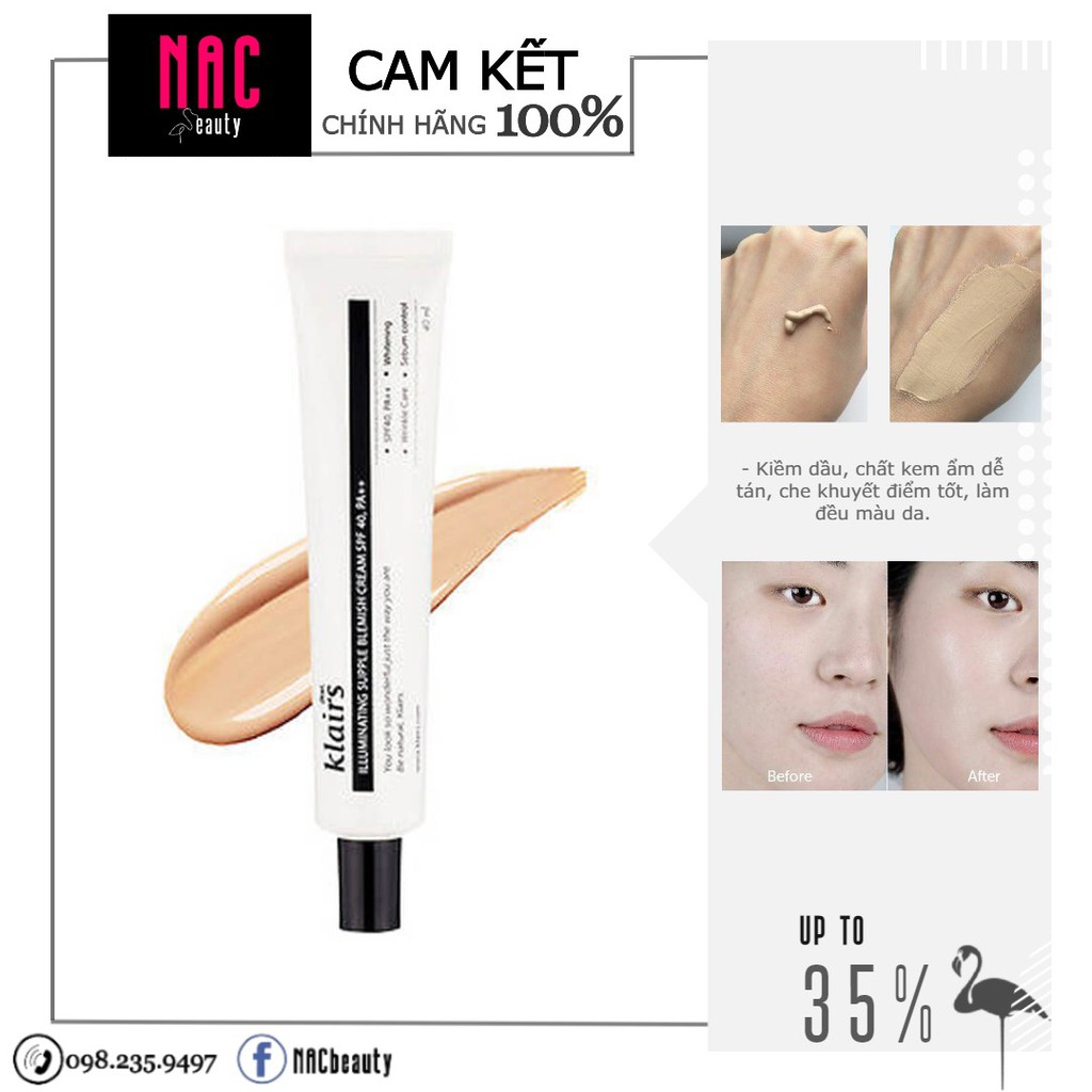 Kem nền Klairs Illuminating Supple Blemish BB Cream 40ml