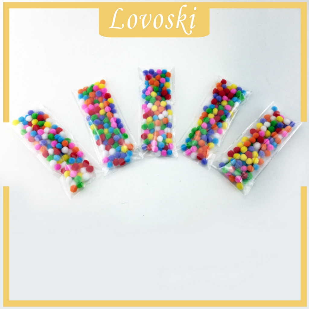 Gói 100 / 200 / 500 Quả Cầu Lông Xù Nhỏ Màu Sắc 18mm Dùng Làm Đồ Thủ Công