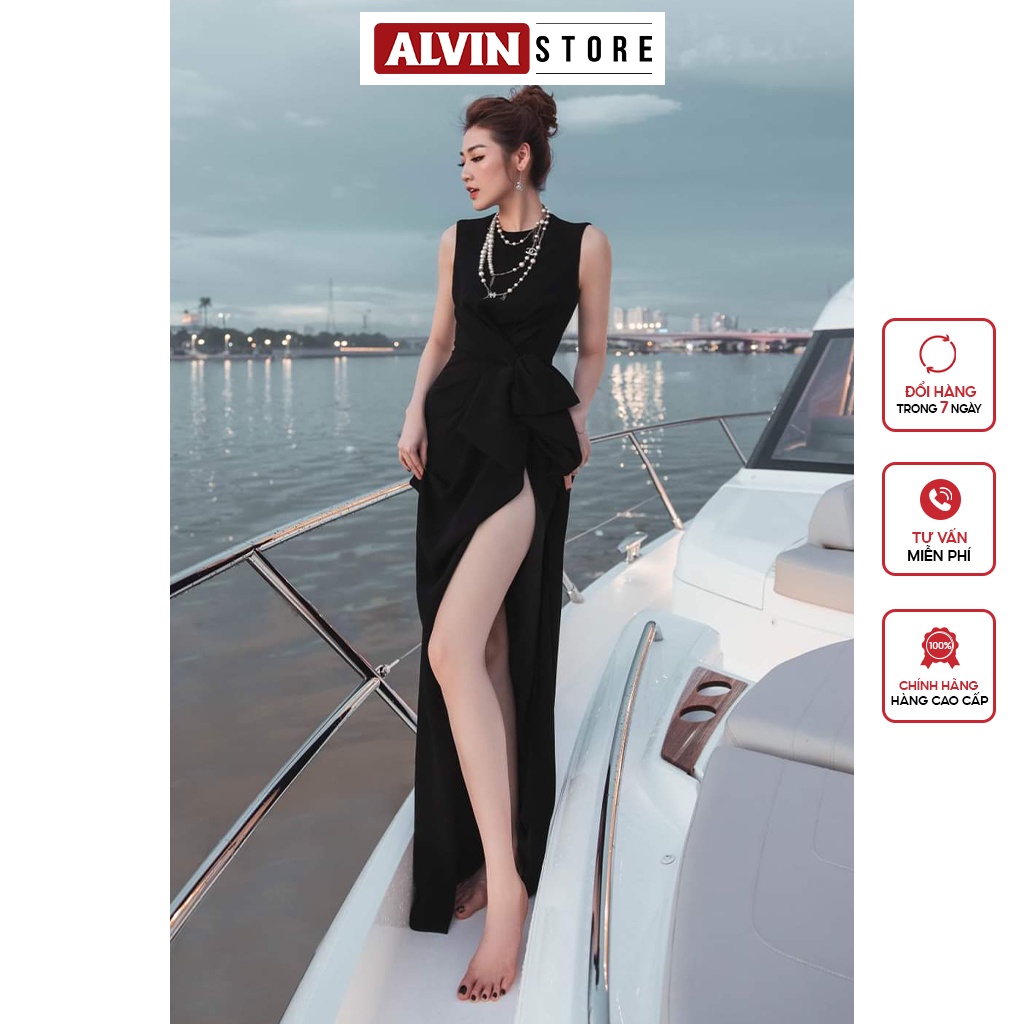 Đầm Dạ Hội Kiểu Sát Nách Bèo Eo Xẻ Đùi Alvin Store 0964