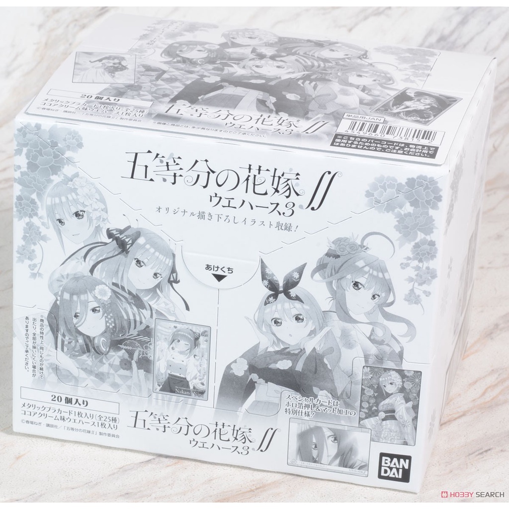 Card bánh nhân phẩm -Gotoubun - 5 nàng dâu -Volume 3- 1 wafer và 1 card random- HSD 4/2023