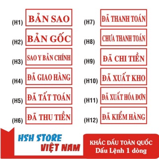 Dấu S8222 1 dòng