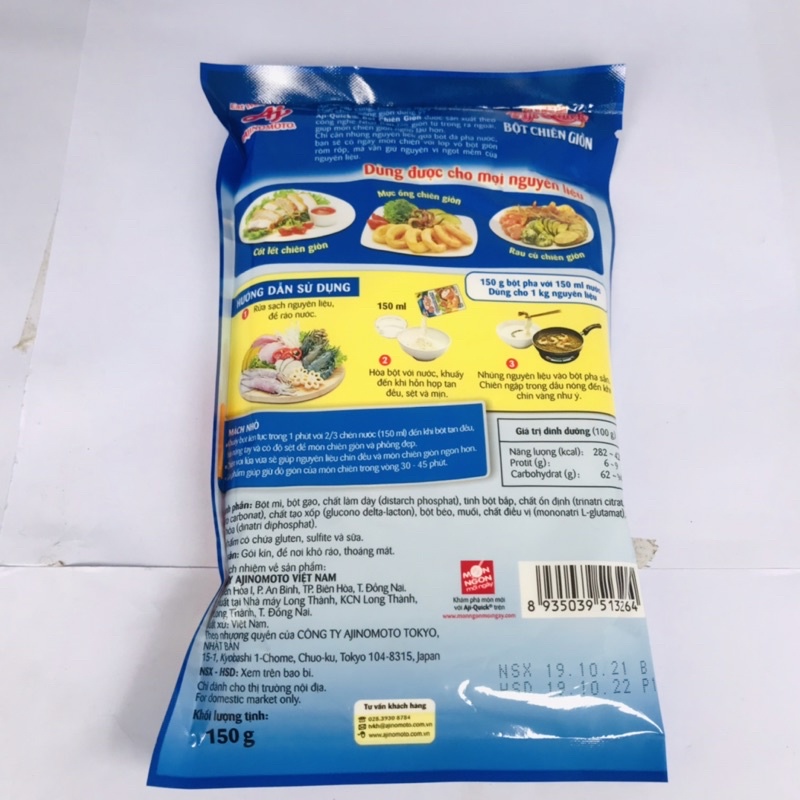 Bột chiên giòn Hải sản  Aji-quick 150gr